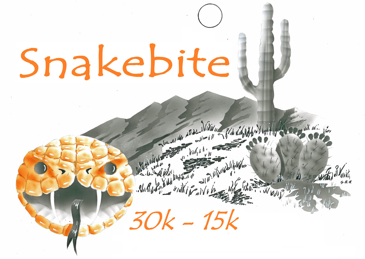 snakebite 30k and 15k logo