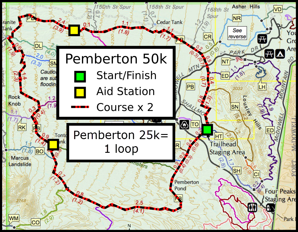 Map of Pemberton Trail course